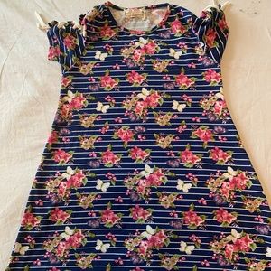 Blue Dress With Flowers